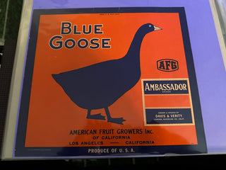 Blue Goose Authentic Citrus Farm Crate Label EC007 MTS|100178