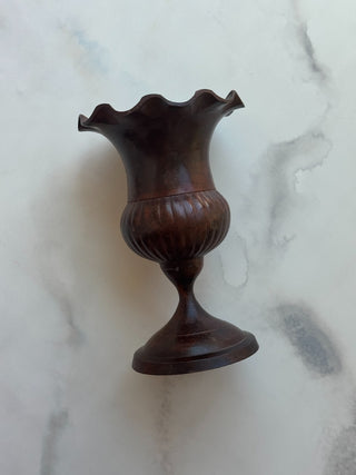 Metal Footed Fluted Footer Planter Vase|96507