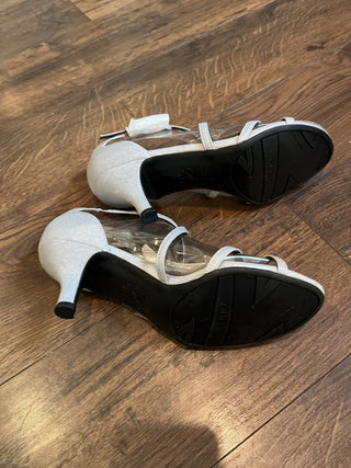 NEW, Life Stride Silver Flaunt Strappy Women's Dress Sandals Shoes Heels Size 8.5 Wide - RCD|118954