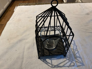 7” Metal Birdcage Votive Holder w/Glass Holder|45660