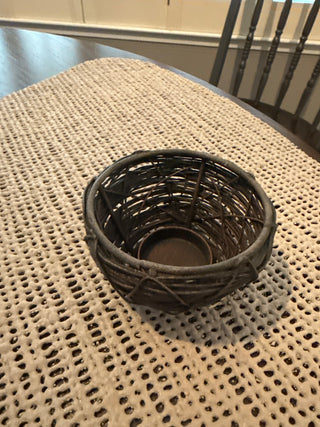 3.5”  Metal Nest Weave Tealight Holder RSV|68942