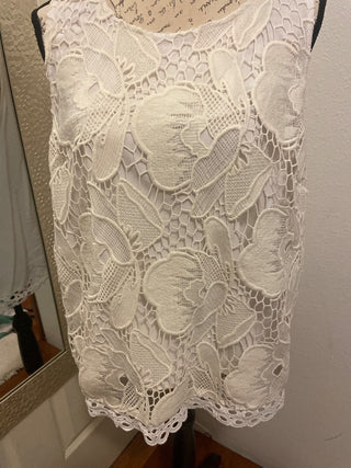 MERONA Lace White Blouse, size XL-RSV|93969