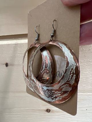 Mexican Copper/Silver Earrings MTS|100571