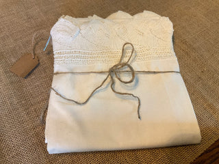 Vint wht Pillowcases crocheted pr MTS|101598