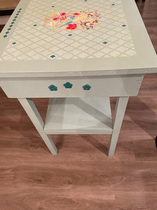 Decorative table with hand painted birds , RSV|111345