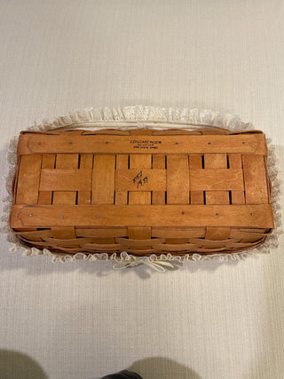 Vintage Longaberger bread basket with liner RSV|115481