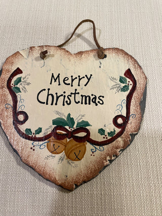 Merry Christmas Slate tile wall hanging RSV|118241