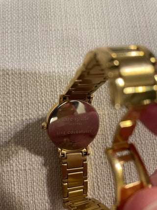 KATE SPADE Gold Stainless Steel Live Colofully Water Resistant Watch~ RSV|119238