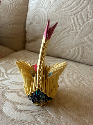 3D Origami (golden venture folding) Swan, multi color 5.5"x2" RCD|84473
