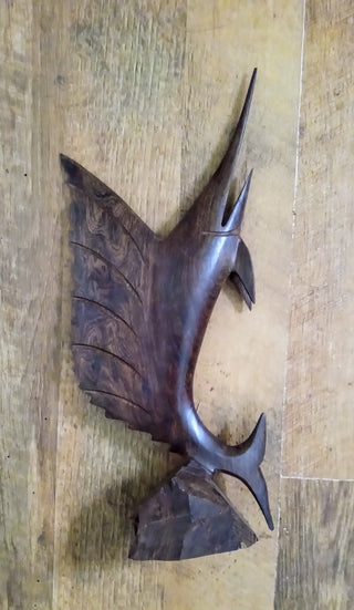MW Vintage Hand Carved Ironwood Marlin MTS|100109