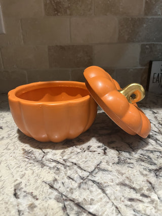 Ceramic Lidded Pumpkin Bowl / Candy Dish RCD|116409