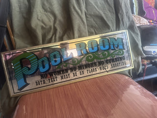 Vintage Pool Room Mirror Sign No women, No Minors, No Cursing Game Room Pool Decor #47 VV MTS|107838