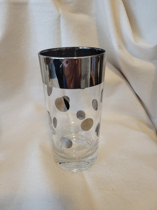 1960's Dorothy Thorpe Silver Dot Bar Glasses Set of 4 RCD|60919