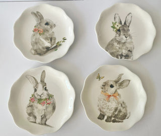 8.5" Bunny Salad Set of 4, (RSV)|93349
