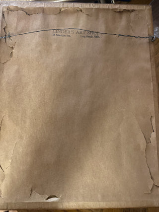 Mid century Japanese painting on silk or linen 8x10 RCD|62766