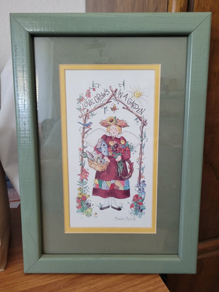 Framed Barbara Mack "Love Grows In A Garden" RCD|111795