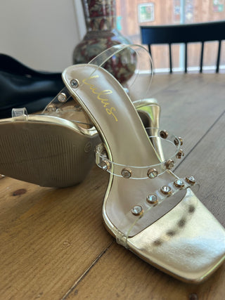 Lulus Gold Spike heels size 7|92066