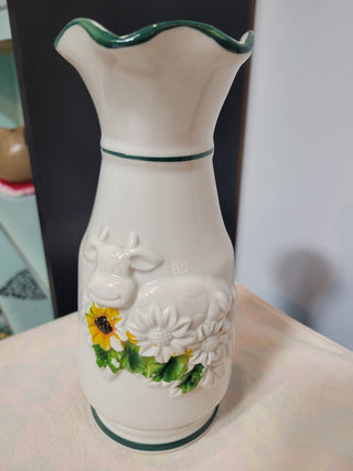 8" Ceramic Milk Jar w/cow RCD|55121