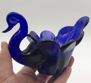 Vintage Cobalt Blue Glass candy dish #62 VV MTS|111711