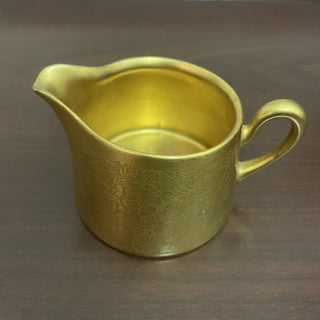 Vtg Mini Gold Pickard Floral Creamer RSV|112597