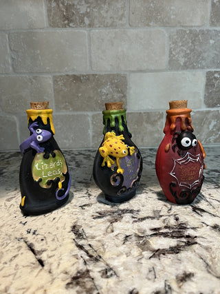 Set of 3 Halloween Potion Decor Bottles RCD|117298