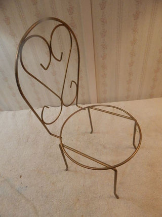 METAL CHAIR STAND GOLD 15" TALL|78437