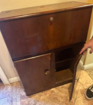 Mid Century Bar with Atomic Stars Mirror, Glass Shelf & Light #47 VV MTS|96098