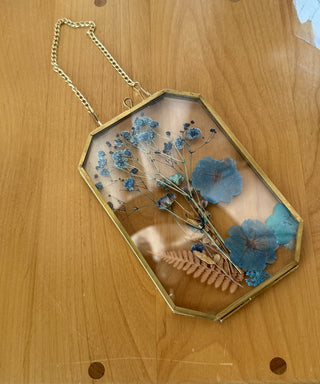 Pressed Flower Brass Frame (LZD - RSV)|108579