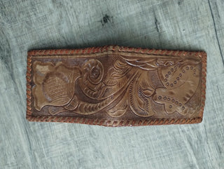 Mexican tooled wallet|65984
