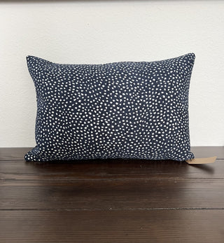 12x20 navy chenille spotted pillow RSV|52157