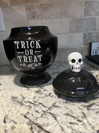 Black Trick or Treat Apothecary Jar RCD|116386