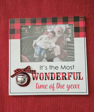 7"x5" Christmas Photo Frame,  Wonderful Time of Year, Wood, RSV|121017