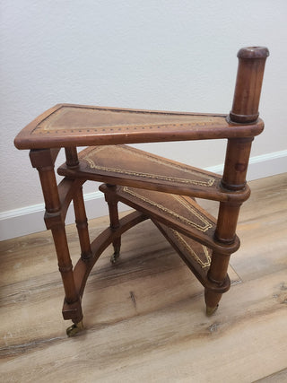Antique Victorian-Style Circular Library Step Ladder RCD|74712