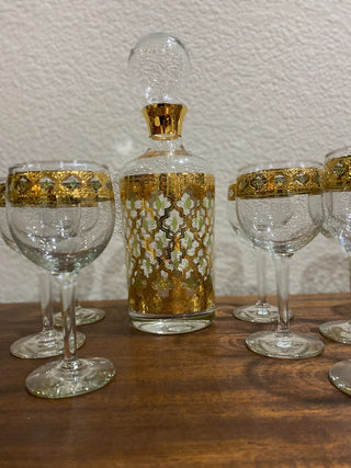 Wine Decanter with 7 Wine Glasses, Valencia by Culver RSV|52940