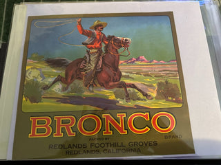 Bronco Authentic Citrus Farm Crate Label EC008 MTS|100180