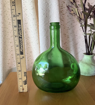 Vtg Emerald Italian Glass Bottle (LZD - RSV)|108606