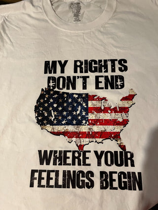 My Rights Don't End Shirt Mens XL RSV|84643
