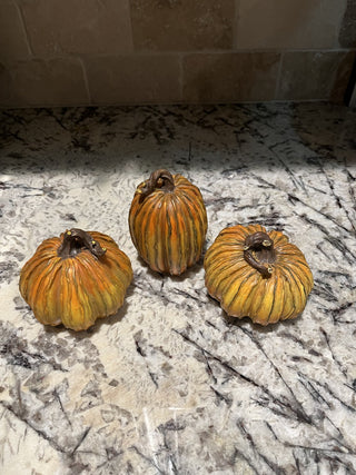 Set of 3 Resin Pumpkins RCD|116416