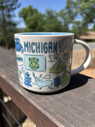 12F Starbucks Been There Series MICHIGAN Coffee Mug 14oz Cup 2019 Great Lakes MTS|67971