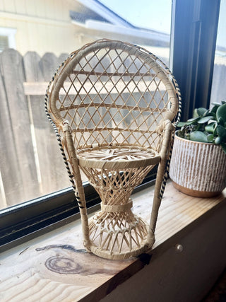 Mini Wicker Chair Plant Stand (LZD - RSV)|86204