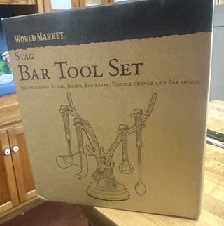 Stag Bar Tool Set Hanger & 4 Utensils RSV|58446