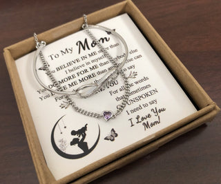 Infinity Mom Violet Jewel Heart Bracelet RSV B22|106385