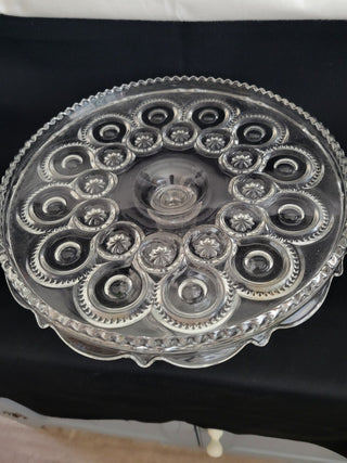 Antique 1888 EAPG "Palace" by Adams Glass Cake Plate RCD|99358