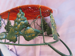 Metal basket with leaves RCD|73493