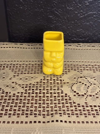 Vintage Yellow Tiki Shot Glass -RCD|74244