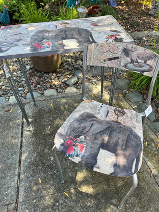 Custom Elephant Table/Desk w/Chair (set of 2) RSV|110116