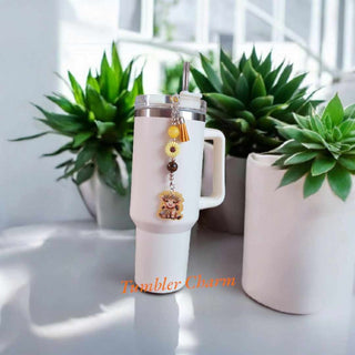 Tumbler Charm: Highland Cow with Sunflowers|62342