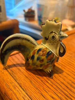 Mexican Pottery - Hand Painted Rooster figurine 3" RCD|117250