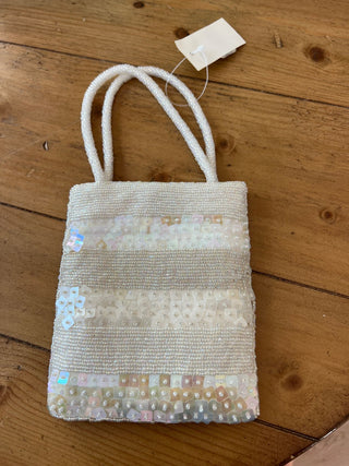 Ivory Beaded Small Purse New MTS|99247