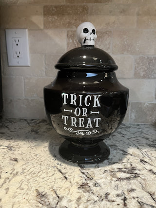 Black Trick or Treat Apothecary Jar RCD|116387